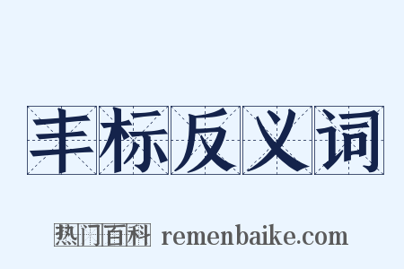 丰标反义词是什么意思的图片